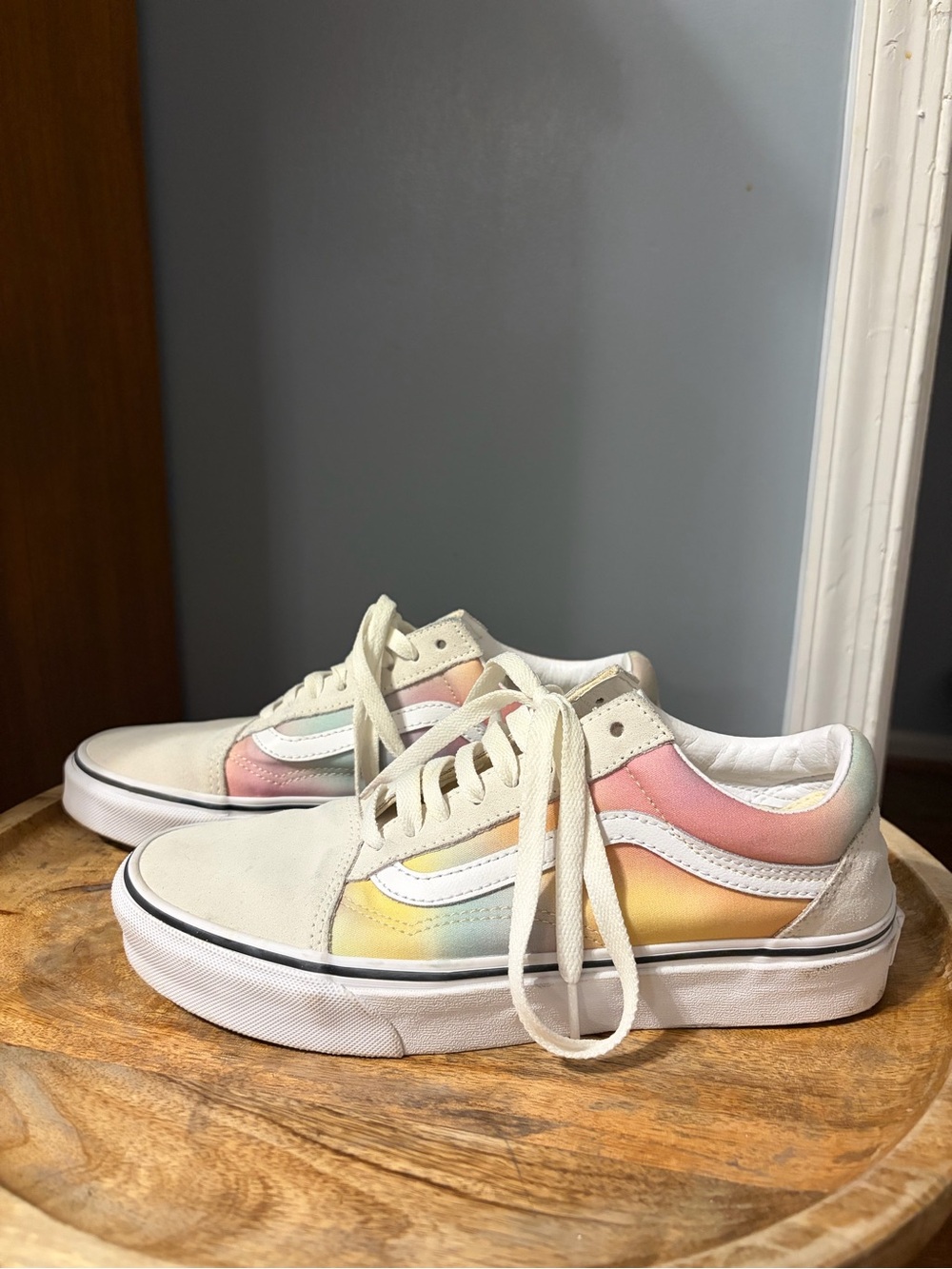 Vans Old Skool Low Top Pastel Gradient Suede & Canvas Shoes - US Women 8.5